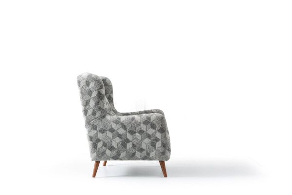 Luxus Möbel Dreisitzer Sessel 1 Sitzer Modern Sessel Polster Textil