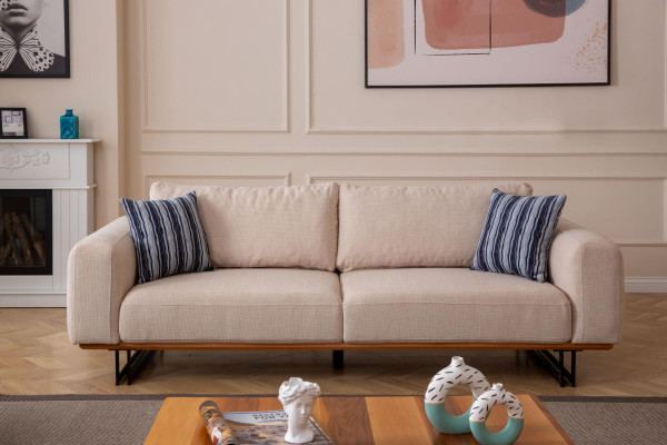 Luxus 2tlg Wohnzimmer Set Sofa 3-Sitzer mit sessel Design Sofagarnitur