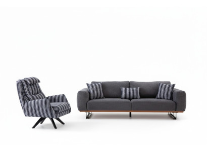 Modern Wohnzimmer Set 2tlg. Luxus Sofagarnitur 3+1 Sitzer Couchen Möbel