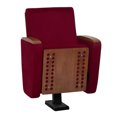 Sessel Art Deco Sessel Sofa 1 Sitzer für Theater Design Luxus Rot Textil Neu