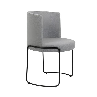 Stuhl Modern Polster Esszimmer Stühle Textil Farbe Grau 1 Sitzer Neu