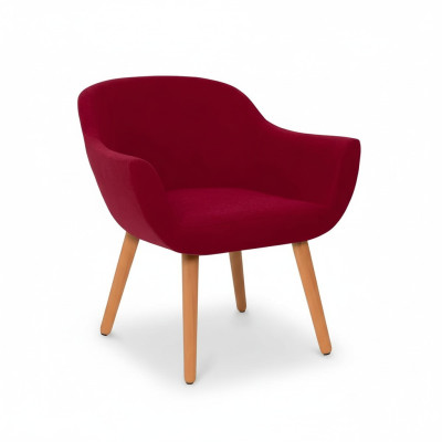 Roter Stilvoller Designer Stuhl Holzstuhl Esszimmerstuhl Designer Möbel