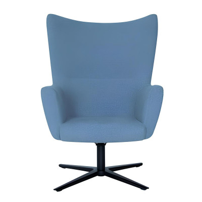 Blauer Sessel Ohrensessel Designer 1-Sitzer Moderner Cocktailsessel
