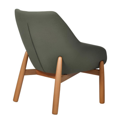 Grüner Esszimmerstuhl Wohnzimmer Stühle Designer Einsitzer Holzfüße