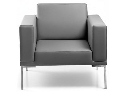 Grauer Fernsehsessel Designer Polstersessel Lehnsessel Relax Einsitzer