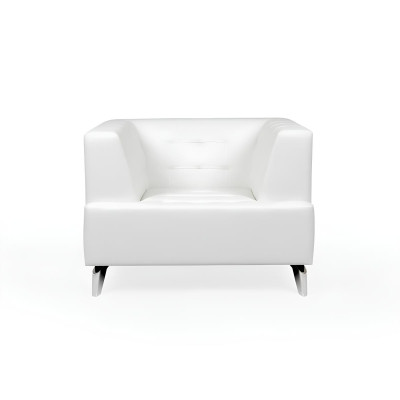 Weißer Sessel Fernsehsessel Lounge Einsitzer Wohnzimmer Club Relaxsessel
