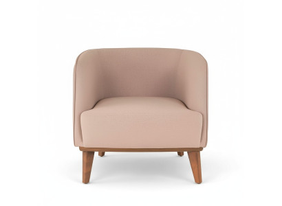 Beiger Sessel Polster Wohnzimmer Einsitzer Designer Lounge Relaxsessel