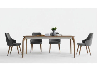 Komplett Set Esstisch 4x Stühle Esszimmer Set Ess Gruppe Holz Tisch Tische 5tlg