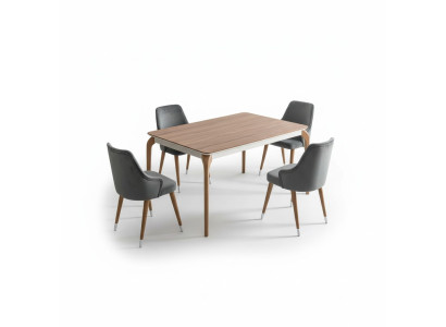 Luxus Esszimmer Set Esstisch 6x Stühle 7 tlg Modern Tisch Essgruppe neu