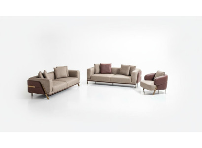 Luxus Sofagarnitur Sofa Garnitur Sofas 4 3 1 Sitzer Stoff Modern Beistelltisch
