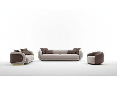 Luxus Sofagarnitur Sofa Braun Garnitur Sofas 4 3 1 Sitzer 3tlg Set Polster