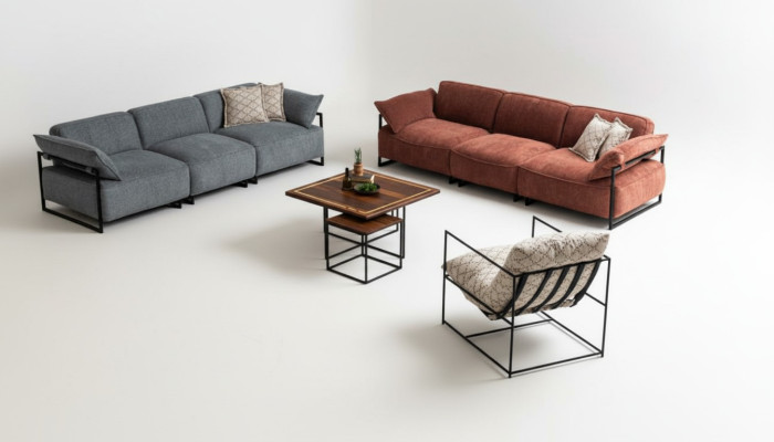 Luxuriöse Sofagarnitur 2x Viersitzer Designer Sessel Wohnzimmer Sofas