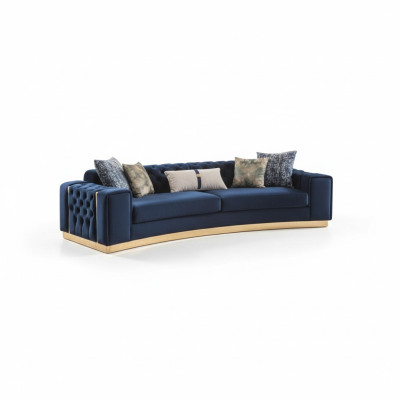Polstersofa 4-Sitzer Sofa Textil Sitz luxuriöse Design Sofas Modern