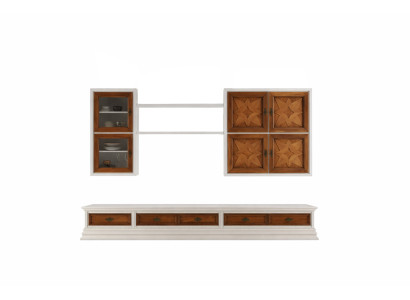 Italienische Holz Möbel Designer Anrichte Wohnwand Wohnzimmer Schrankwand