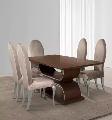 Komplett Set Esstisch 6x Stühle Esszimmer Set Ess Gruppe Holz Tisch 7tlg