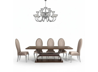 Komplett Set Esstisch 6x Stühle Esszimmer Set Ess Gruppe Holz Tisch 7tlg