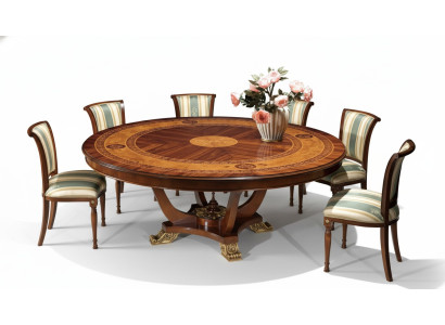 Runde Tisch Holz Tische klassisch Stil Ess Wohn Zimmer Möbel Braun Neu