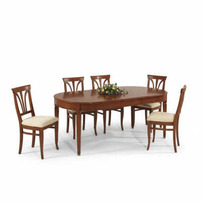 Esszimmer Set Ess Gruppe Holz Tisch 7tlg Komplett Set Esstisch 6x Stühle