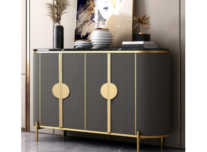 Luxus Sideboard Kommode Wohnzimmer Designer Grau Möbel Modern Neu