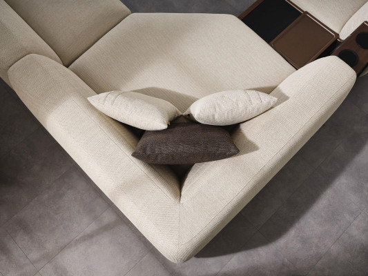 Luxus Ecksofa U-Form Polster Sofa Couch Wohnzimmer Möbel Textil Neu Einrichtung