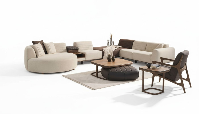 Luxus Sofa Couch U-Form Polster Möbel Wohnzimmer Ecksofa Textil Einrichtung