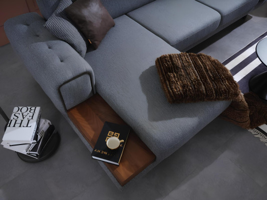 Modern Grau Ecksofa L-Form Wohnzimmer Sofa Luxus Einrichtung Neu Design