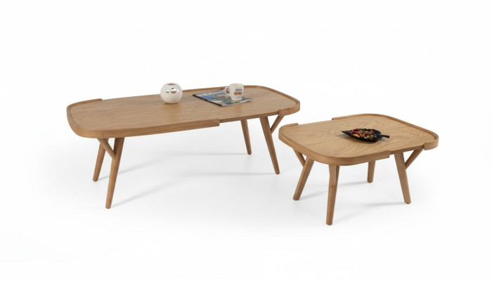 Wohnzimmer Set 2 tlg 2x Couchtische Designer Möbel Modern Komplett Holz