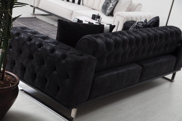 Wohnzimmer Set 2x Dreisitzer Sofa Chesterfield Couch Design Sessel Luxus Möbel
