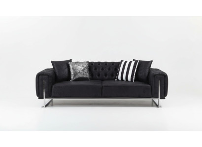 Wohnzimmer Set 2x Dreisitzer Sofa Chesterfield Couch Design Sessel Luxus Möbel