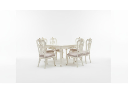 Esszimmer Set luxuriös Esstisch 6x Stühle klassische Möbel 7tlg neu