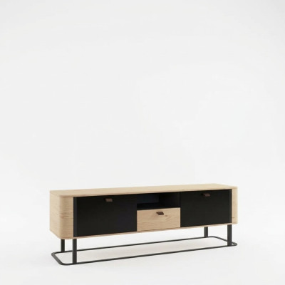 Wohnwand rtv Sideboard TV Ständer niedrige Seite Wohnwände Holz Metall