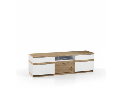 TV Ständer Fernseher Wand Wohnwand Low board weiß Hochglanz tv Ständer