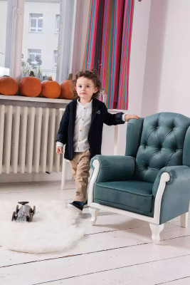 Kinder Sessel weich Designer Lehn Stuhl Polster Sofa 1 Sitzer
