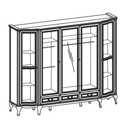 Kleiderschrank Schlafzimmer Holz Schrank Art déco Stil Barock Schränke