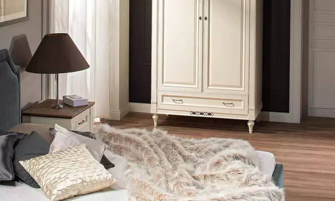 Kleiderschrank Schlafzimmer Schrank Antik Stil Barock weiß Schränke