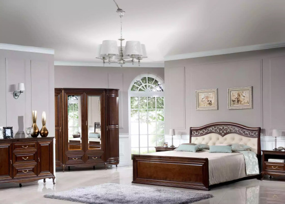 Luxuriöses Schlafzimmer Bett Design Polsterung Doppeltes Hotelbett
