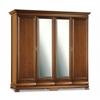 Kleiderschrank Schlafzimmer Schrank braun Farbe Barock Rokoko Schränke