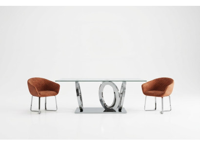 Moderner Designer Esszimmer Esstisch Küchentisch Glasplatte Stil Möbel