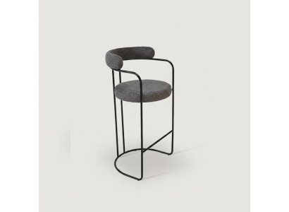 Grauer Luxus Edelstahl Barhocker Designer Bar Möbel Stuhl Hocker Gestell