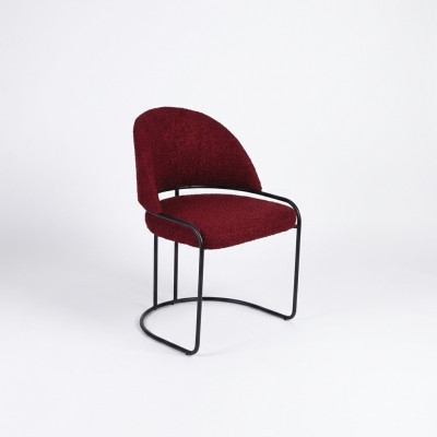 Roter Designer Stuhl Polster Einsitzer Textil Esszimmer Luxus Stühle