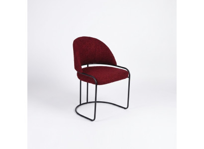 Roter Designer Stuhl Polster Einsitzer Textil Esszimmer Luxus Stühle