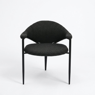 Schwarzer Designer Stuhl Luxus Esszimmer Einsitzer Moderne Einrichtung