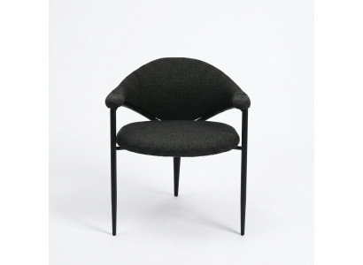 Schwarzer Designer Stuhl Luxus Esszimmer Einsitzer Moderne Einrichtung