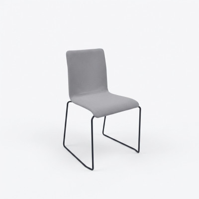 Grauer Einsitzer Mit Edelstahlfüßen Designer Stühle Esszimmer Möbel Neu