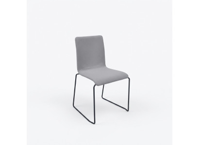 Grauer Einsitzer Mit Edelstahlfüßen Designer Stühle Esszimmer Möbel Neu