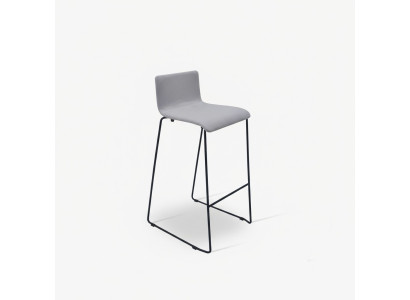 Hoher Grauer Barhocker Luxus Stühle Polsterbezug Designer Möbel Stil