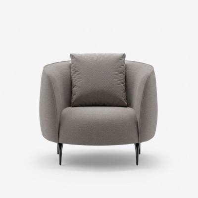 Taupe Moderner Sessel Wohnzimmer Einsitzer Luxus Design Polster Möbel Lounge