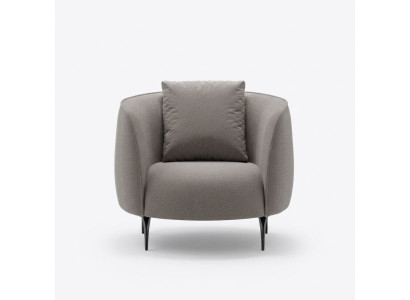 Taupe Moderner Sessel Wohnzimmer Einsitzer Luxus Design Polster Möbel Lounge