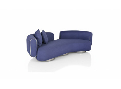 Blauer Dreisitzer Luxus 3 Sitzer Couch Moderne Sitzmöbel Wohnzimmer