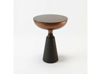 Stilvoller Runder Beistelltisch Designer Wohnzimmer Möbel mit Glasplatte